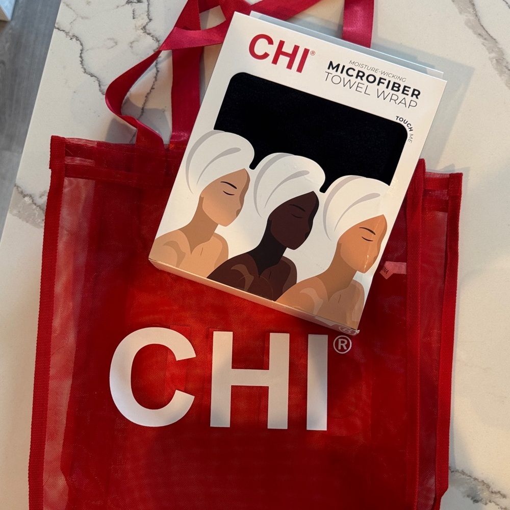 CHI micro fiber hair towel with mesh bag